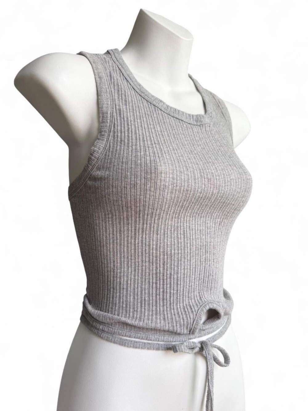 wild fable Gray Ribbed Tank Top - Picture 2 of 6